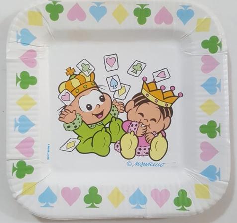 Prato de papel Turma da Monica Baby 10 unidades